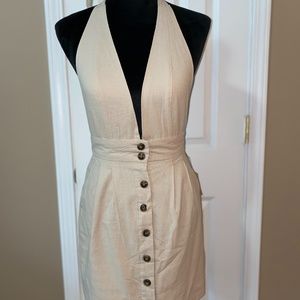 Cream tie dress